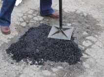 Filling a pothole